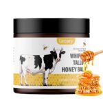 Lecory 100% Organic Grass-Fed Beef Tallow Whipped Balm – Deeply Moisturizing Facial & Body Cream with Honey for All Skin Types (4.23 oz)