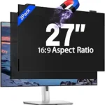 2-Pack Magnetic Privacy Screen for 27-Inch Frameless Monitors – Removable Hanging Shield, 16:9 Widescreen, Anti-Blue Light & Anti-Glare Filter