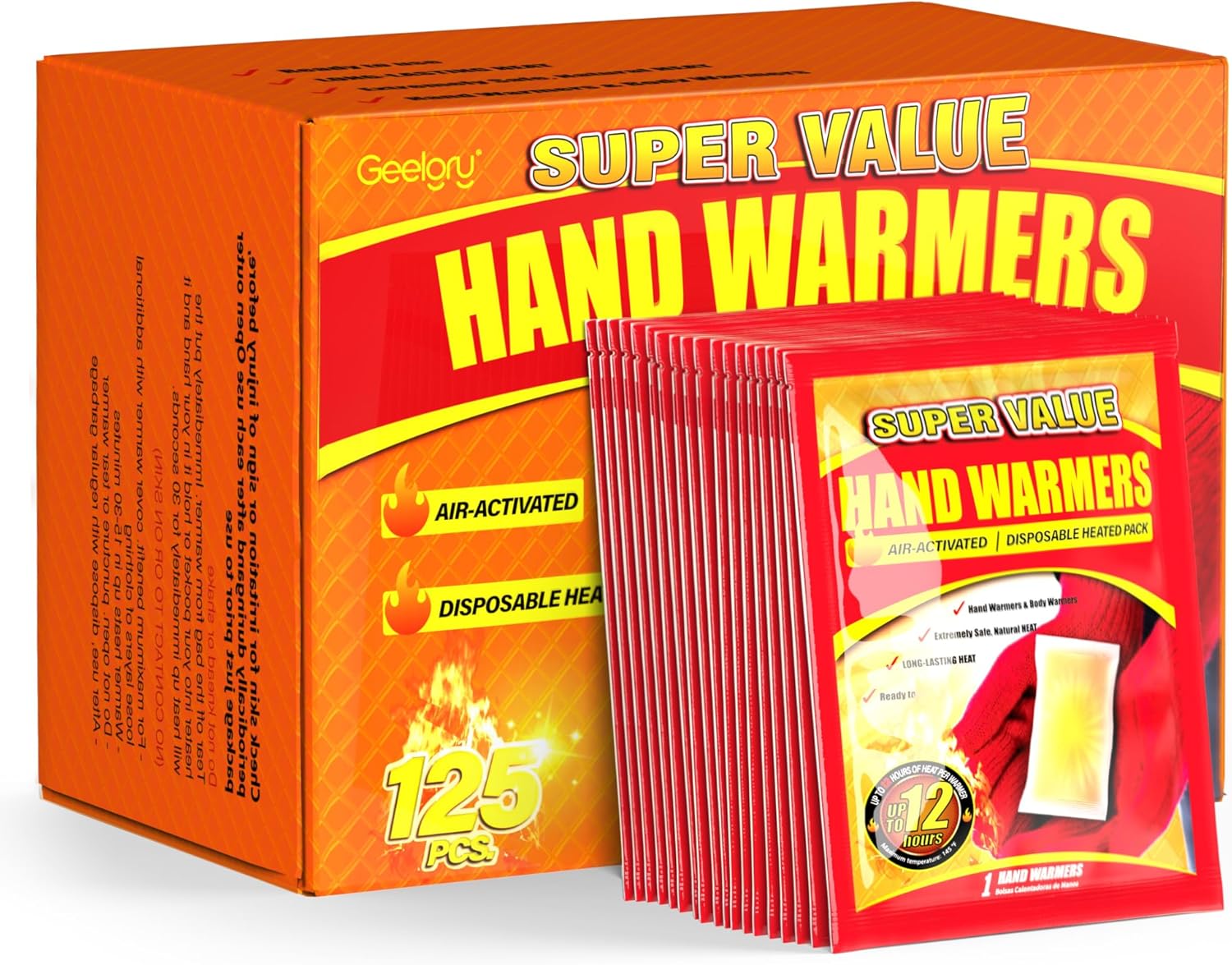 Bulk Disposable Hand Warmers (90–700 Pack) – Long-Lasting Heat for Up to 12 Hours, Safe & Portable Warmth for Hands, Feet, Outdoor Activities & Cold Weather